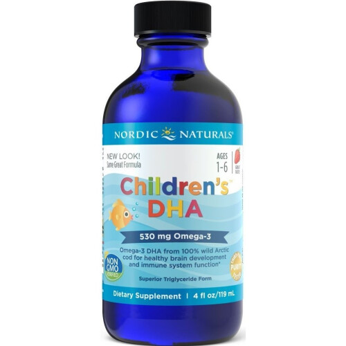 Nordic Naturals Nordic Naturals, Παιδική ΔΑΗ, Ηλικίες 1+, Στρωντζέρι, 4 fl oz (119 ml)