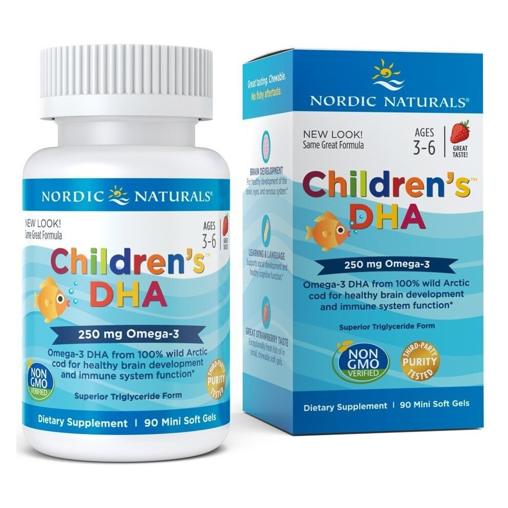 Nordic Naturals Children's Dha, 250Mg, Strawberry, 90 Softgels