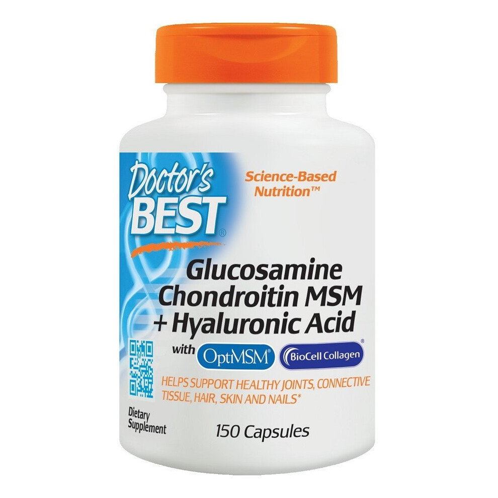 Doctor's Best Glucosamine Chondroitin MSM + Hyaluronic Acid - 150 Caps