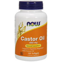 NOW Foods, Castorolja, 120 Softgels