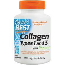 Doctor's Best, Kollagen-Typen 1 und 3 mit Peptan und Vitamin C, 540 Tabletten