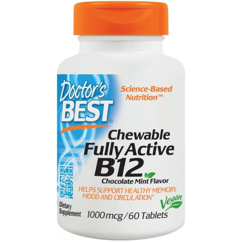 Doctor's Best  Chewable Fully Active B12, 1000mcg  - 60tabs