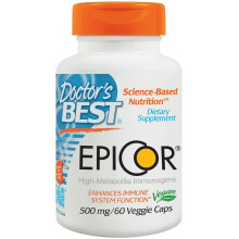 Doctor's Best, Immuunsupport met EpiCor, 500 mg, 60 Veggie Capsules