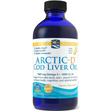 Nordic Naturals, Arktisk-D Kabeltjockfiskolja, Lemon, 8 fl oz (237 ml)