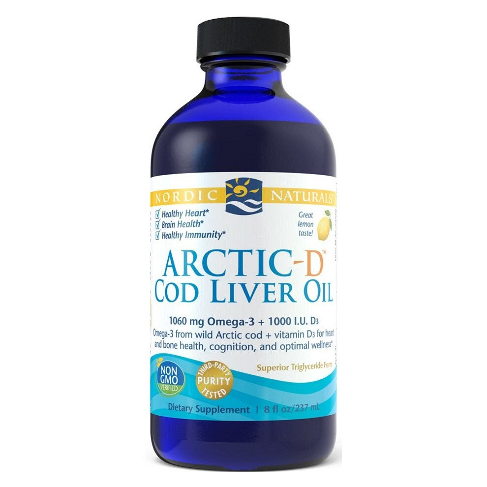 Nordic Naturals Arctic-D Cod Liver Oil, Lemon, 237 Ml.