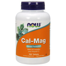 NOW Foods Cal-Mag with B-Complex and Vitamin C - 100 tablets
