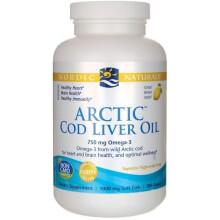 Nordic Naturals, Arktisk Kabeljörlökoljä, Citron, 90 mjuka geler