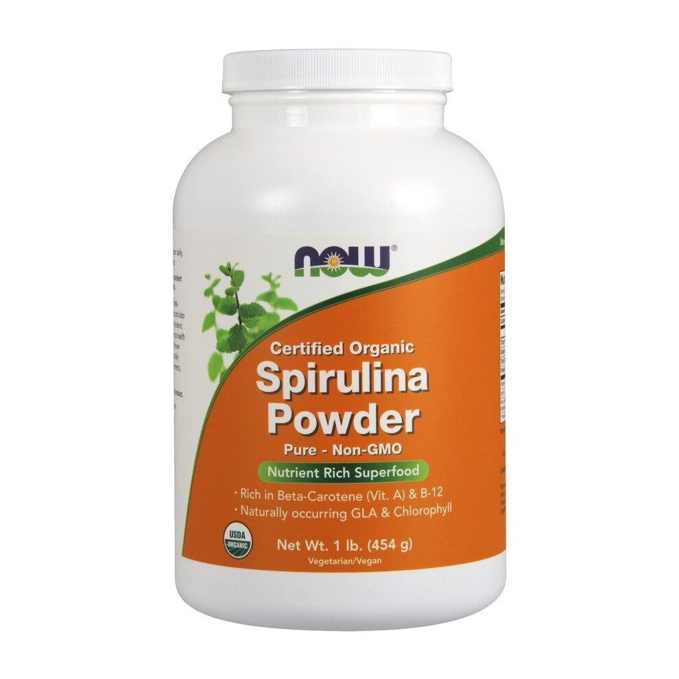 NOW Foods  Spirulina Certified Organic, 454g (Powder)