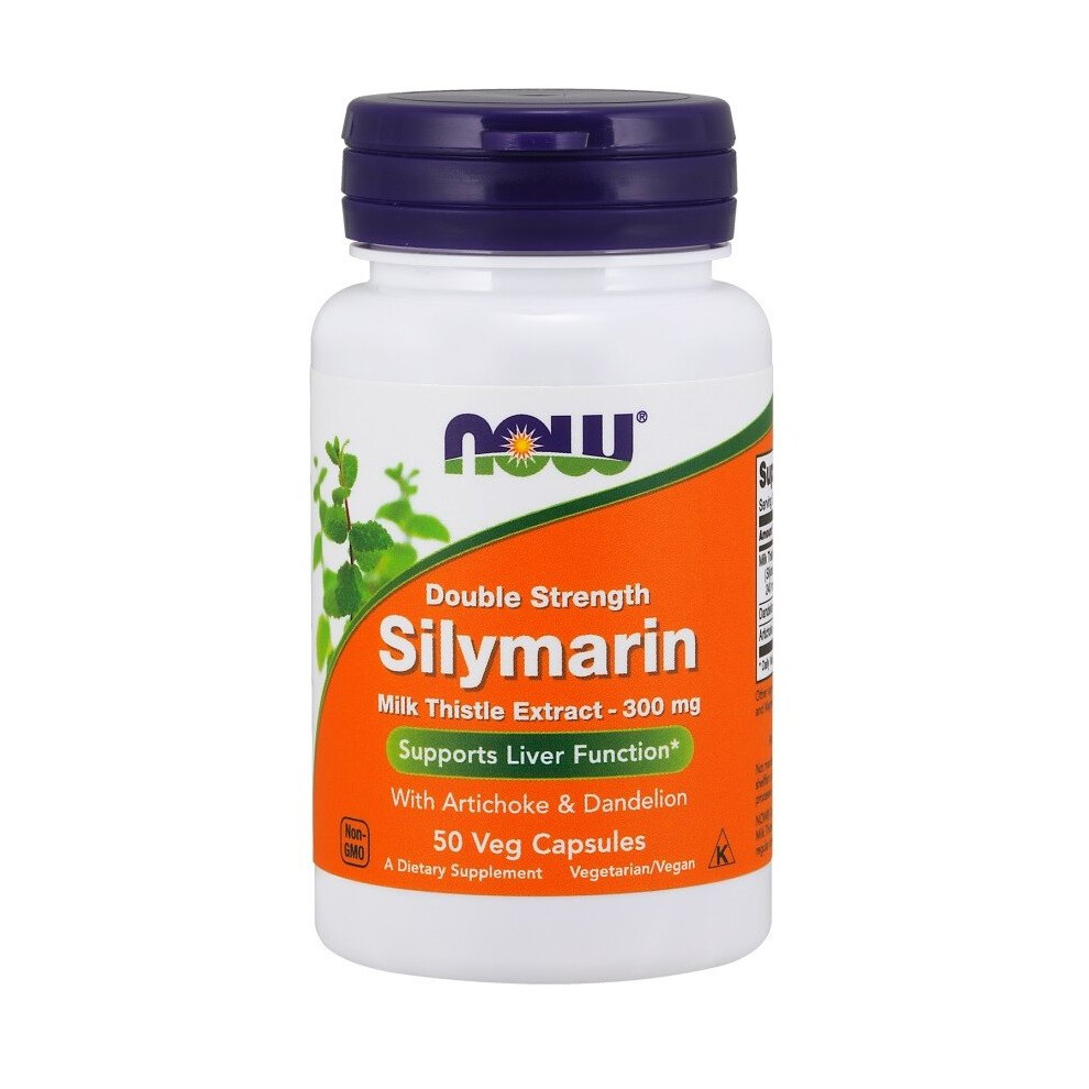 NOW Foods  Silymarin with Artichoke & Dandelion, 300mg, 50 vcaps