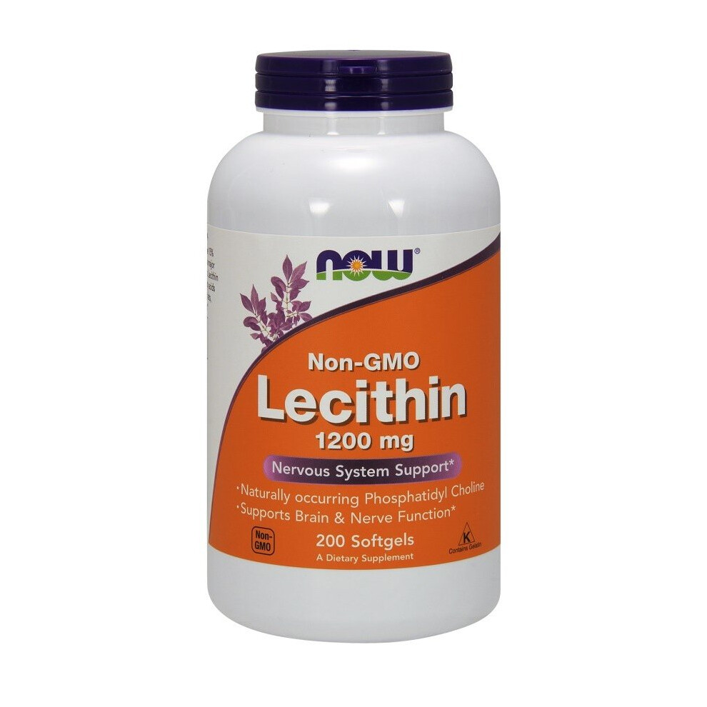 NOW Foods  Lecithin, 1200mg Non, GMO, 200 softgels