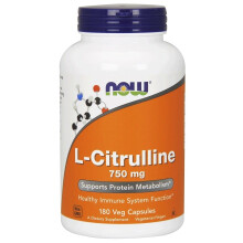 NOW Foods, L-Citrullina, 750 mg, 180 Capsule Veg