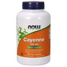 NOW Foods, Cayennepfeffer, 500 mg, 250 Vegane Kapseln
