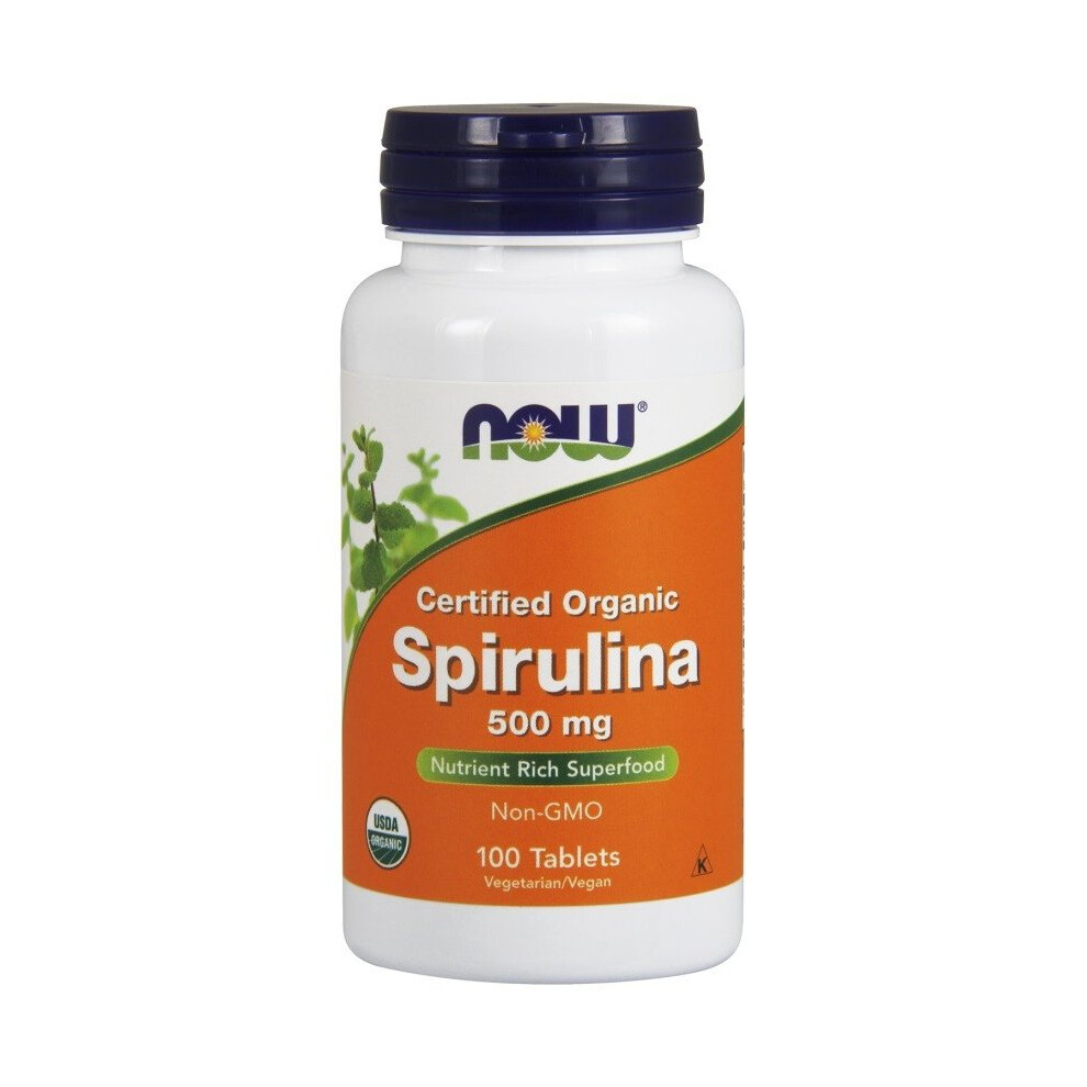 Now Foods Spirulina Certified Organic, 500Mg - 100 Tabs