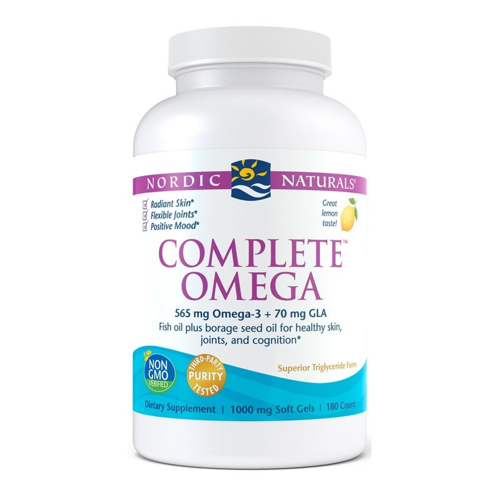 Nordic Naturals Complete Omega, 565Mg Lemon, 180 Softgels