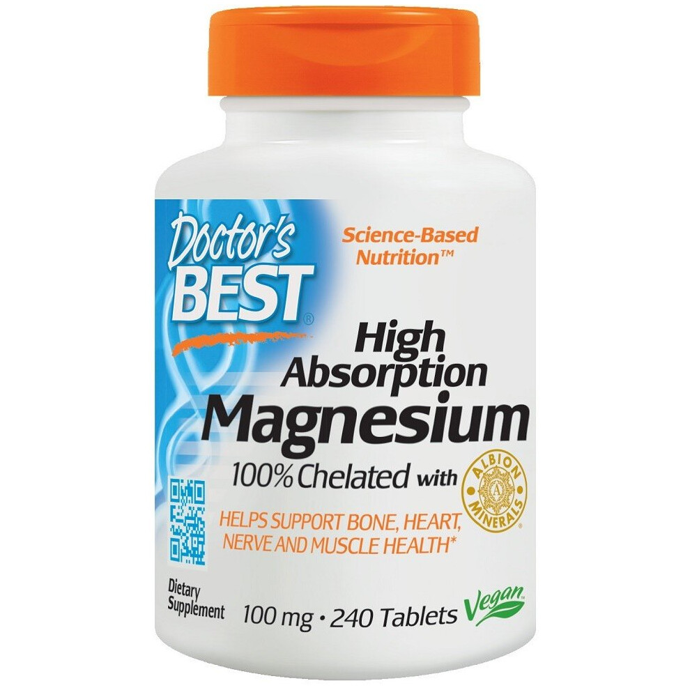 Doctor's Best  High Absorption Magnesium, 240 tabs(100mg)