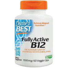 Doctor's Best, B12 Entièrement Active, 1 500 mcg, 60 Capsules Végétariennes