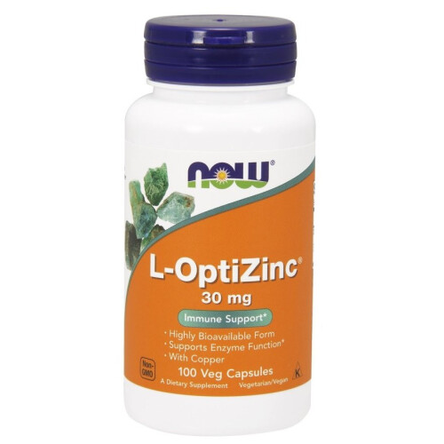 NOW Foods JETZT Lebensmittel L-OptiZink, 30mg - 100 vcaps