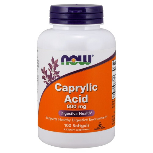 NOW Foods Kapryylihappo, 600 mg, 100 pehmeää