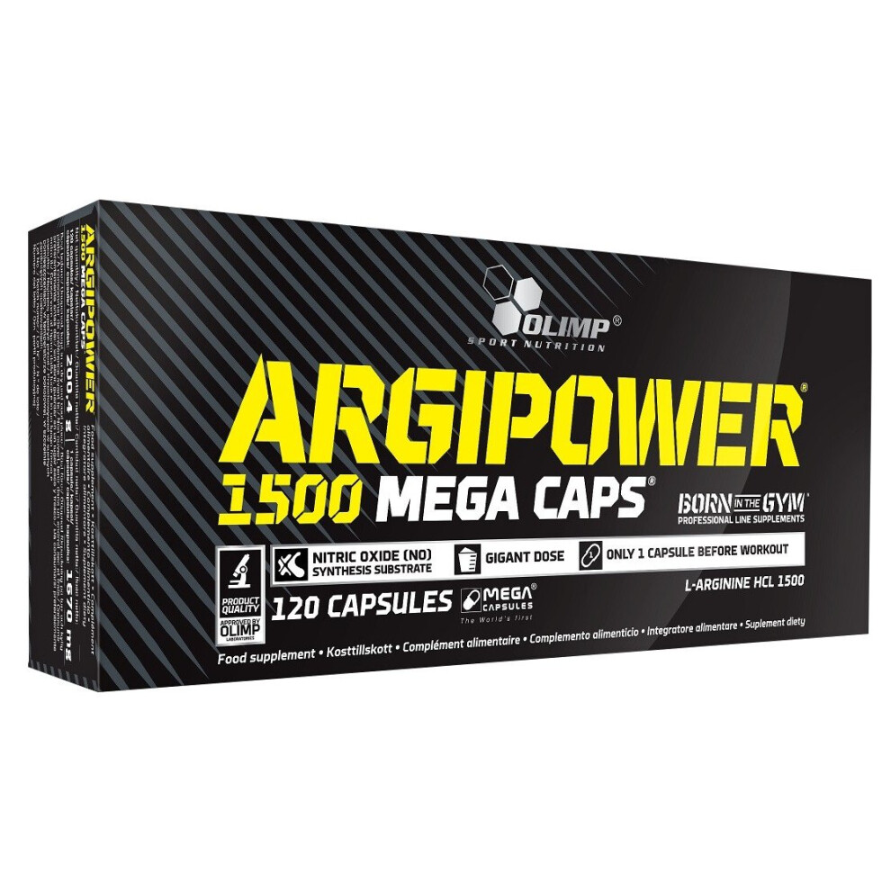 Olimp Nutrition Argi Power 1500 Mega Caps NO Nitric Oxide Igniter - 120 caps - Image 7