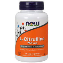 NOW Foods, L-Citrulină, 750 mg, 90 Capsule de Plante