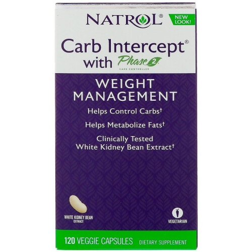 Natrol Natrol  Carb Intercept with Phase 2, 120 vcaps