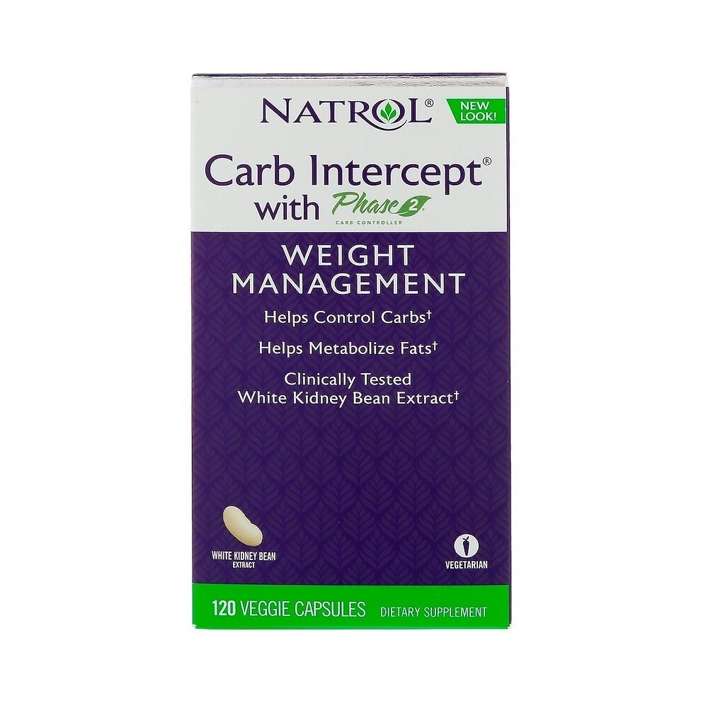 Natrol  Carb Intercept with Phase 2, 120 vcaps