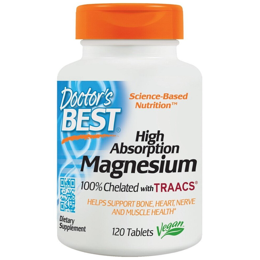 Doctor's Best  High Absorption Magnesium, 120 tabs(100mg)