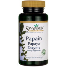 Swanson, Papaya Enzym Papain, 100 mg, 90 Veggie-Kapseln