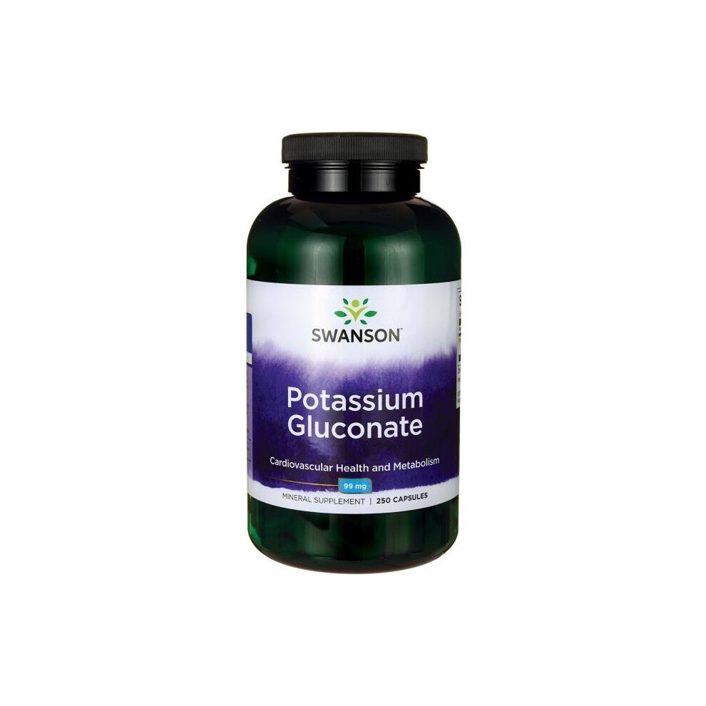 Swanson Potassium Gluconate, 99Mg - 250 Caps
