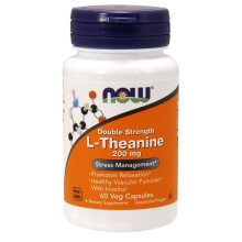 NOW Foods, L-Theanine, 60 Veg Kapsler