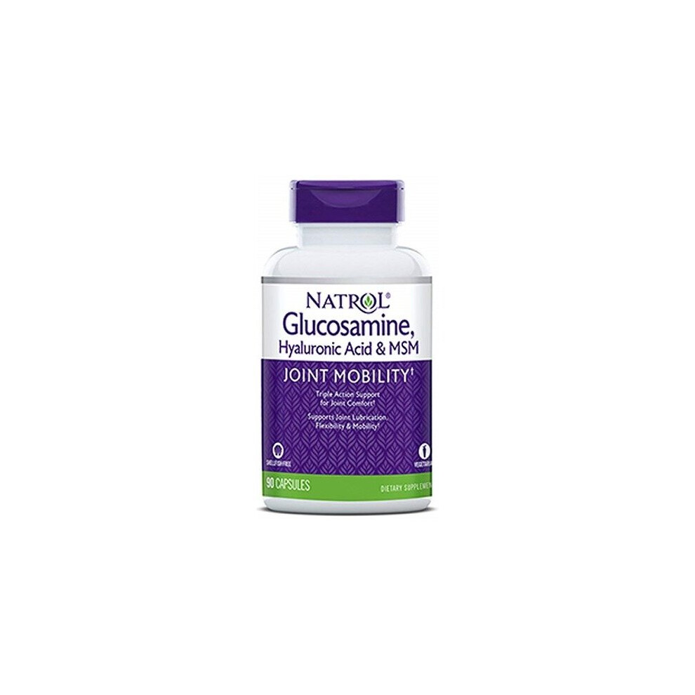 Natrol Glucosamine, Hyaluronic Acid & MSM - 90 Caps