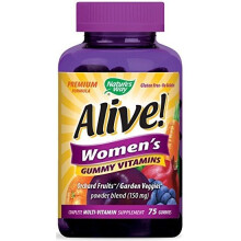 Nature's Way, Alive! Multivitamine Premium Gomme pour Femmes, Raisin, Cerise et Myrtille Acai, 75 Gommes