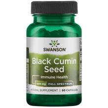 Swanson, Schwarzkümmel, Vollspektrum, 400 mg, 60 Kapseln