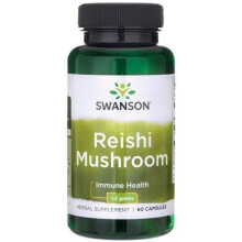 Cogumelo Reishi 600 mg 60 Cápsulas Swanson Health Products