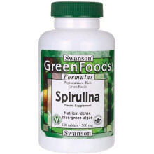 Swanson, Spirulina, 500 mg, 180 Tabletten