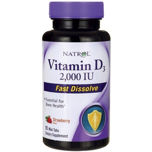 Natrol Natrol  Vitamin D3 Fast Dissolve, 2000IU - 90 tabs