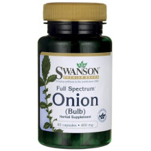 Swanson, Bulbe d'Oignon Spectre Complet, 400 mg, 60 Gélules