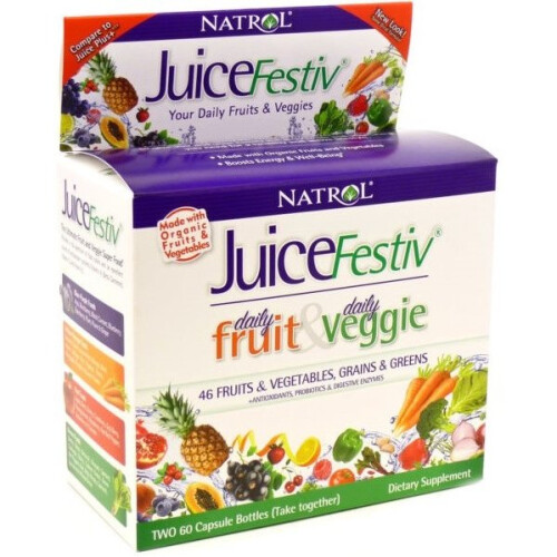 Natrol  JuiceFestiv,  Daily Fruits & Veggie -  60 + 60 caps