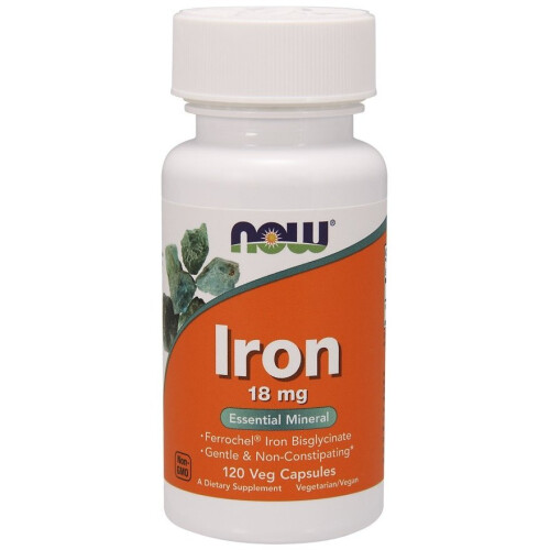 NOW Foods NOW Foods  Iron, 18mg - 120 vcaps