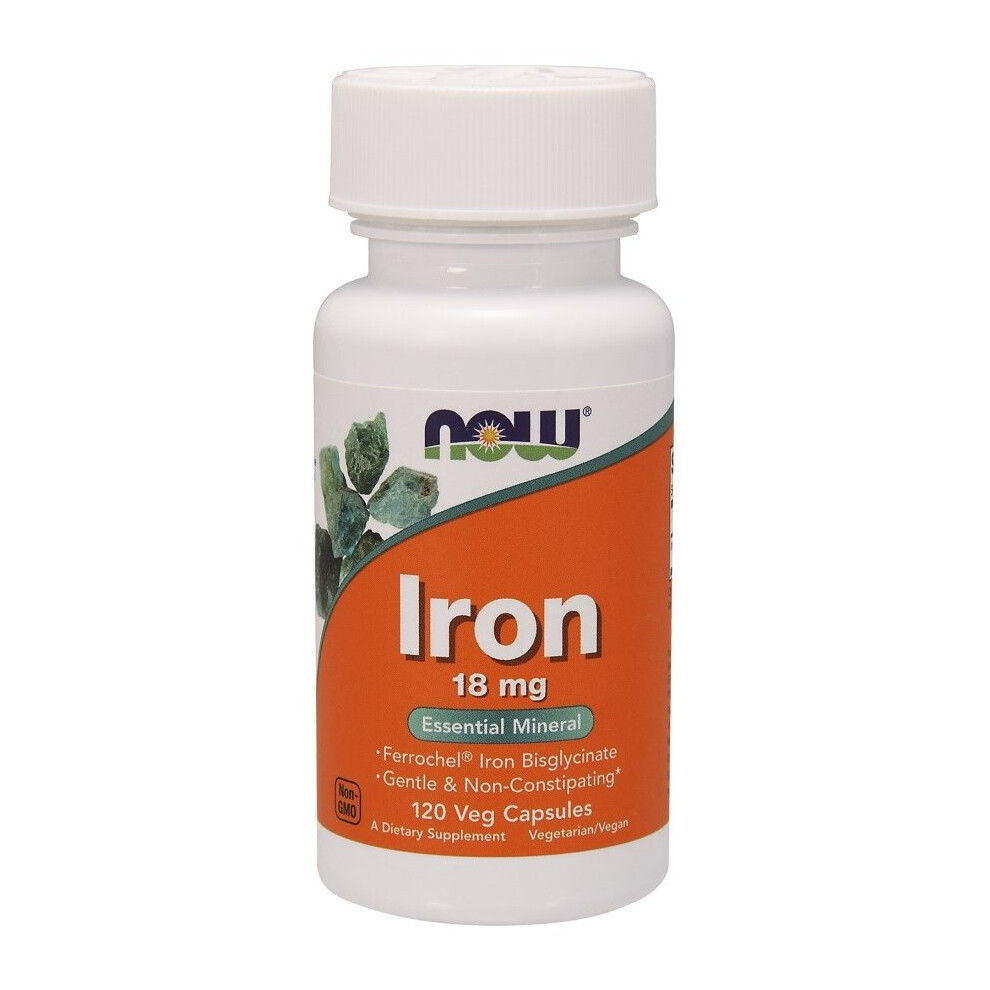 NOW Foods  Iron, 18mg - 120 vcaps