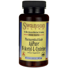 Swanson, NAC, N-Acétyl L-Cystéine, 600 mg, 60 Gélules Végétales