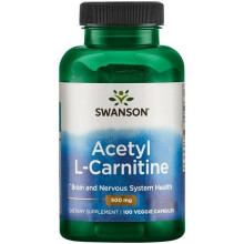 Swanson, Acétyl L-Carnitine, 500 mg, 100 Gélules Végétales