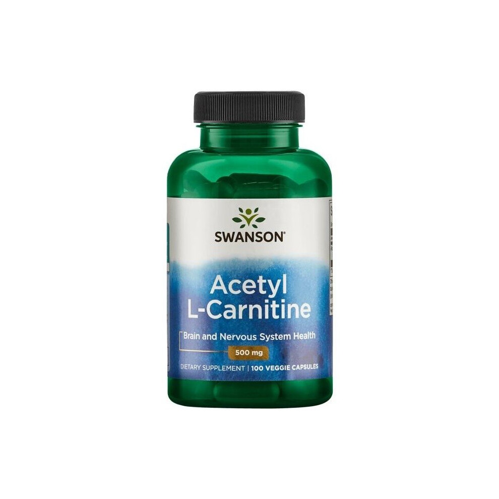 Swanson Acetyl L-Carnitine, 500Mg - 100 Vcaps