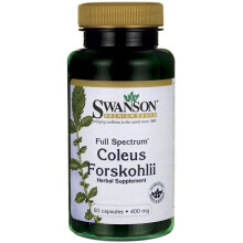 Swanson, Vollspektrum Buntnessel (Coleus Forskohlii), 400 mg, 60 Kapseln