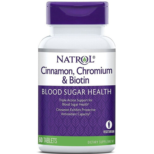 Natrol Natrol  Cinnamon, Chromium & Biotin  - 60 tabs