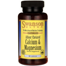 Swanson, Calcium & Magnésium Albion, 60 Capsules