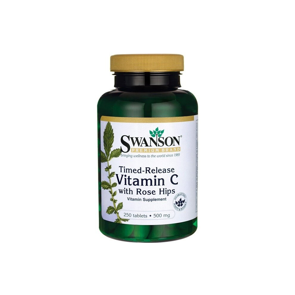 Swanson Vitamin C With Rose Hips Timed-Release, 500Mg - 250 Tabs