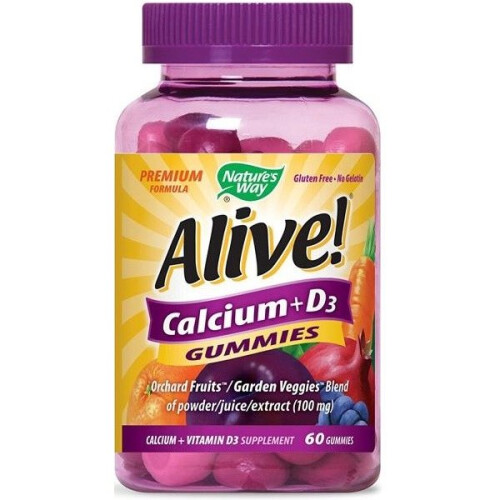 Nature's Way  Alive! Calcium Gummies Plus Vitamin D3 - 60 Gummies