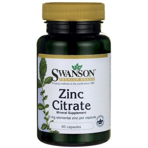 Swanson  Zinc Citrate , 50mg - 60 caps
