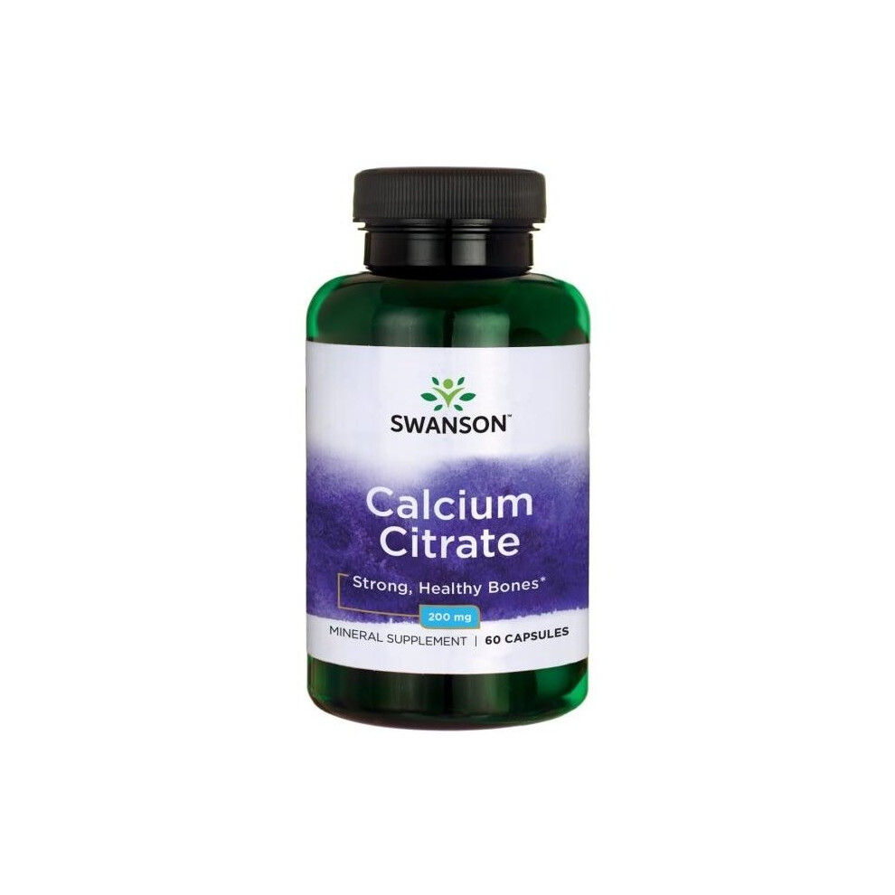 Swanson Calcium Citrate, 200Mg - 60 Caps